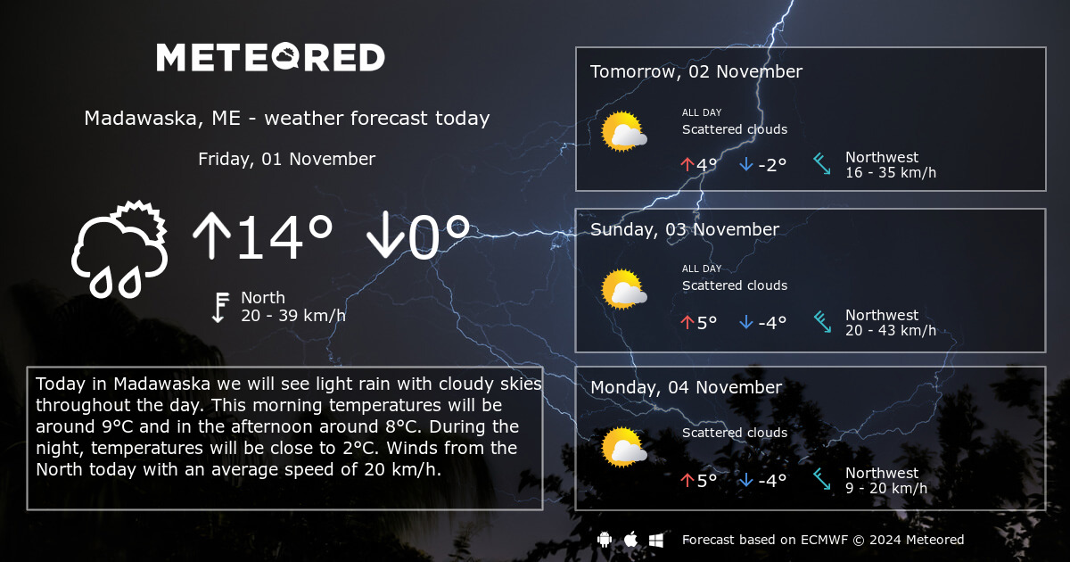 Weather Madawaska, ME 14 days Meteored