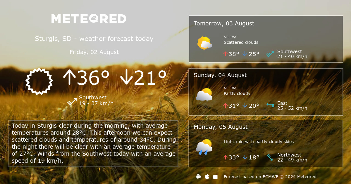 Weather Sturgis, SD 14 days Meteored