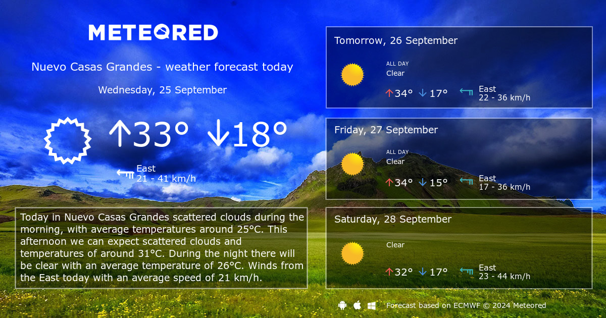 Weather Nuevo Casas Grandes 14 days - Meteored