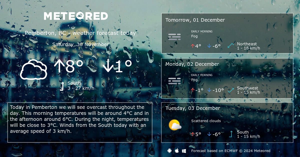 Pemberton BC Extended Weather Forecast Meteored