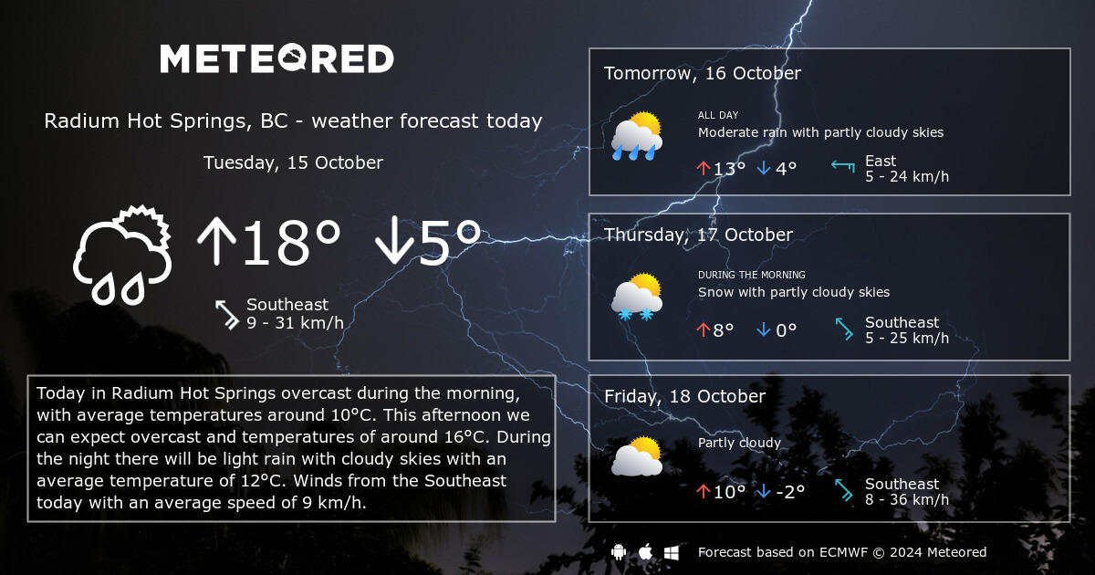 Weather Radium Hot Springs, BC 14 days Meteored