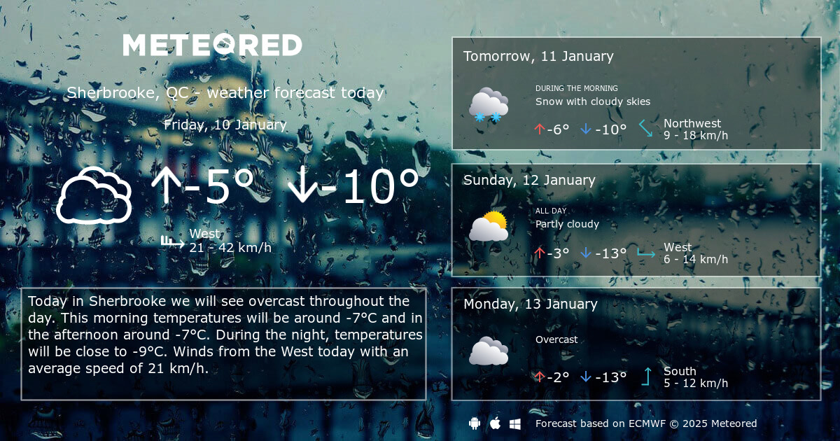 Weather Sherbrooke, QC 14 days - Meteored