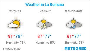 Image with Weather Forecast in La Romana for 3 days